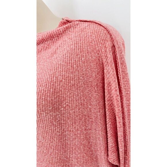 Free People We the Free Oversized Knit Tunic Top Pink Knit Size S Long Sleeve - Picture 5 of 12